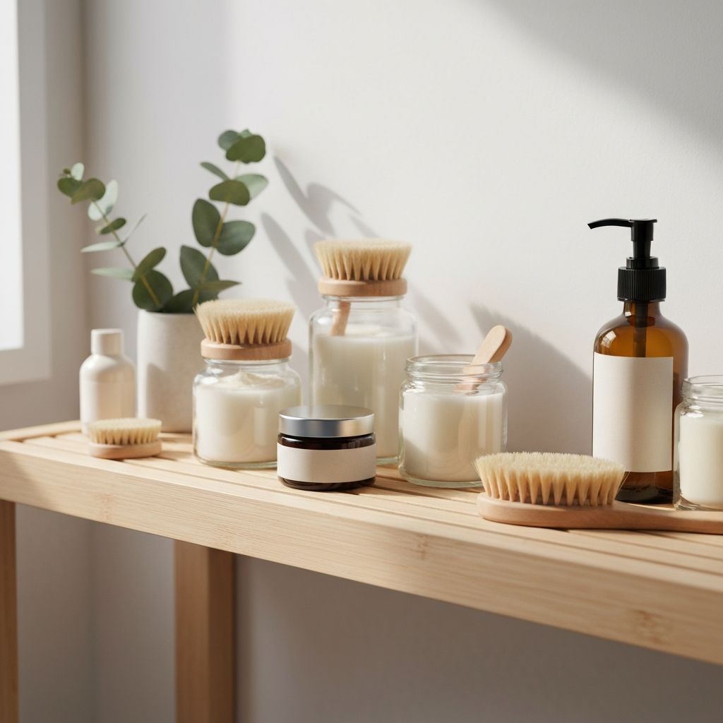 Collection of plant-based wellness products