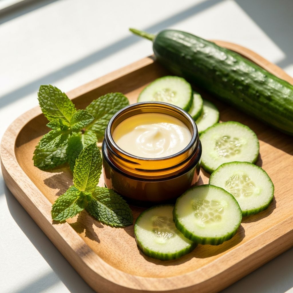 Botanical face balm with mint and cucumber